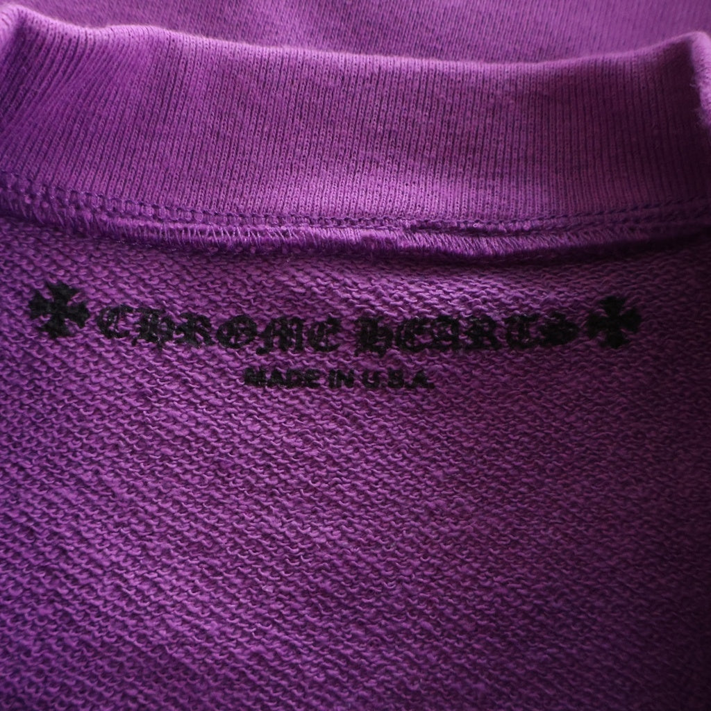 CHROME HEARTS(クロムハーツ) 24AW × MATTY BOY I WANT MORE NOT LESS CREW NECK SWEAT SHIRT マッティボーイ クルーネックスウェットシャツ トレーナー パープル