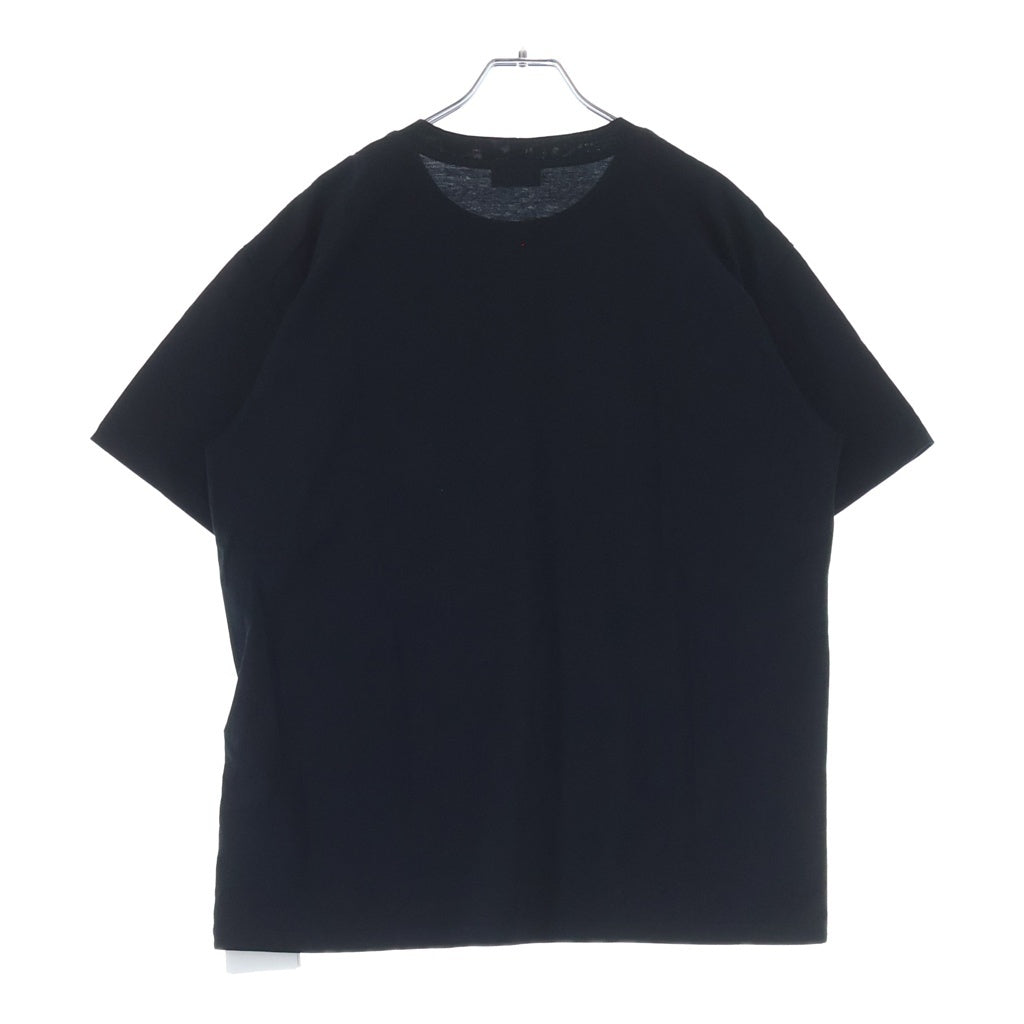 CELINE(セリーヌ) トリオンフ エンブロイダリー ワンポイントロゴ刺繍 クルーネック半袖Tシャツカットソー ブラック 2X04I671Q