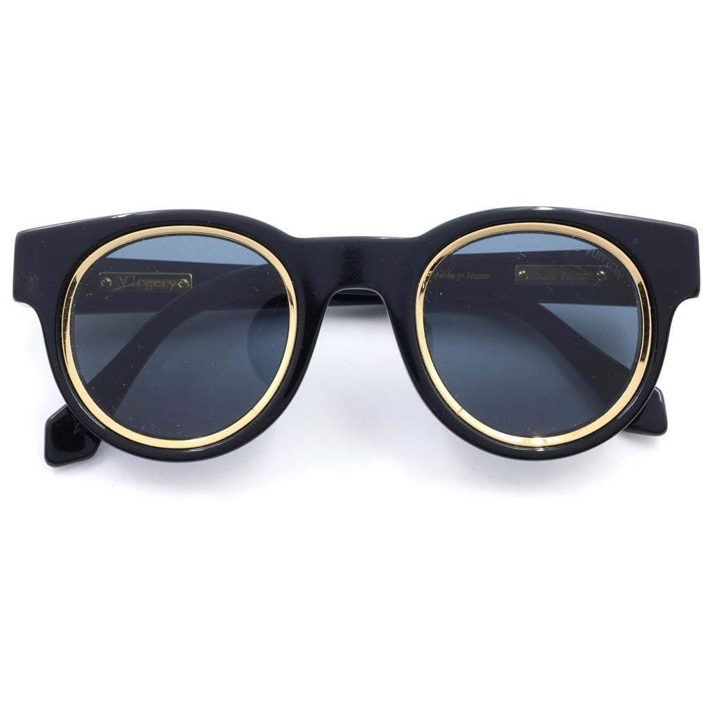 LOUIS VUITTON(ルイヴィトン) LV レガシー・ラウンド サイドロゴ アイウェア サングラス 眼鏡 45□24 145 ブラック/ゴールド Z2506U