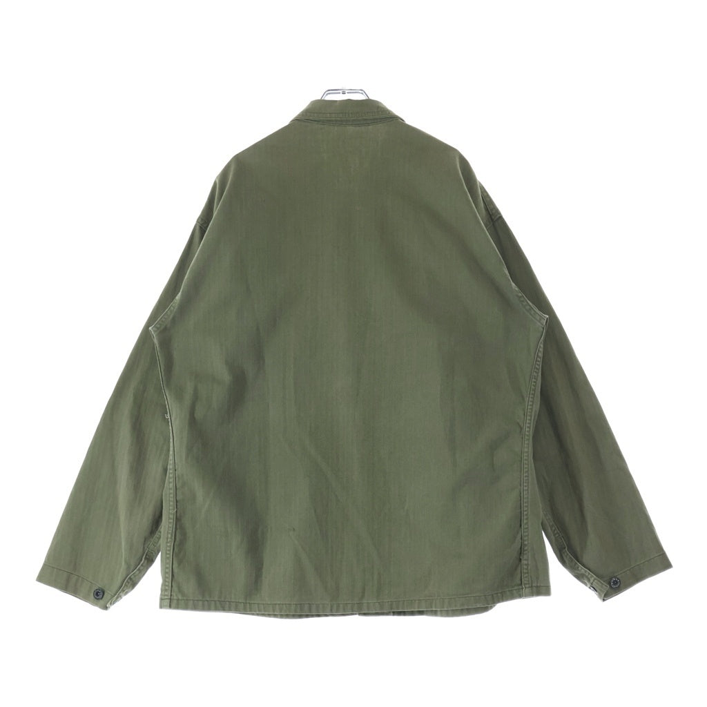 MILITARY(ミリタリー) 40S VINTAGE US NAVY N-3 HBT JACKET ヴィンテージ ユーエス ネイビー ヘリンボーンツイル 月桂樹ボタン ミリタリージャケット オリーブ