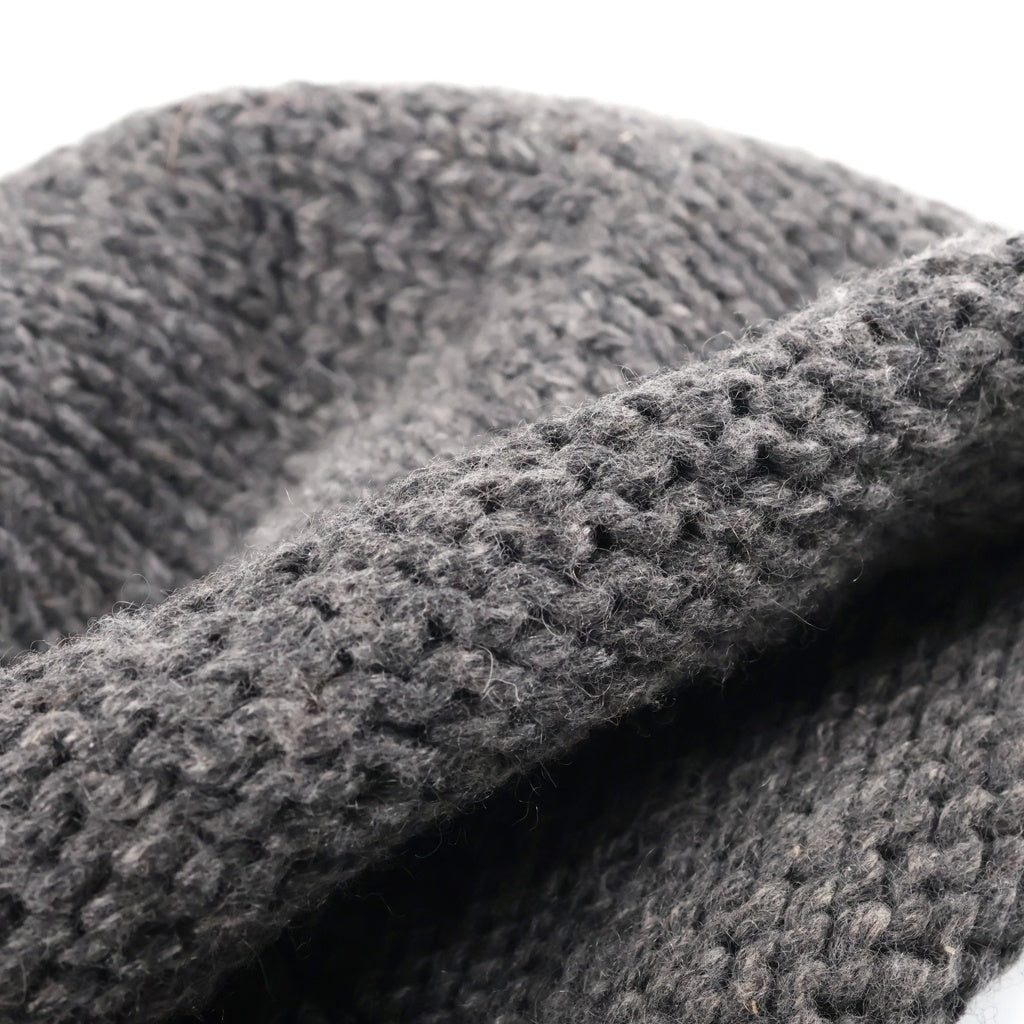 CHROME HEARTS(クロムハーツ) BEANIE CASH CROSS PATCH クロスパッチ付き カシミア ニットビーニー 帽子 グレー