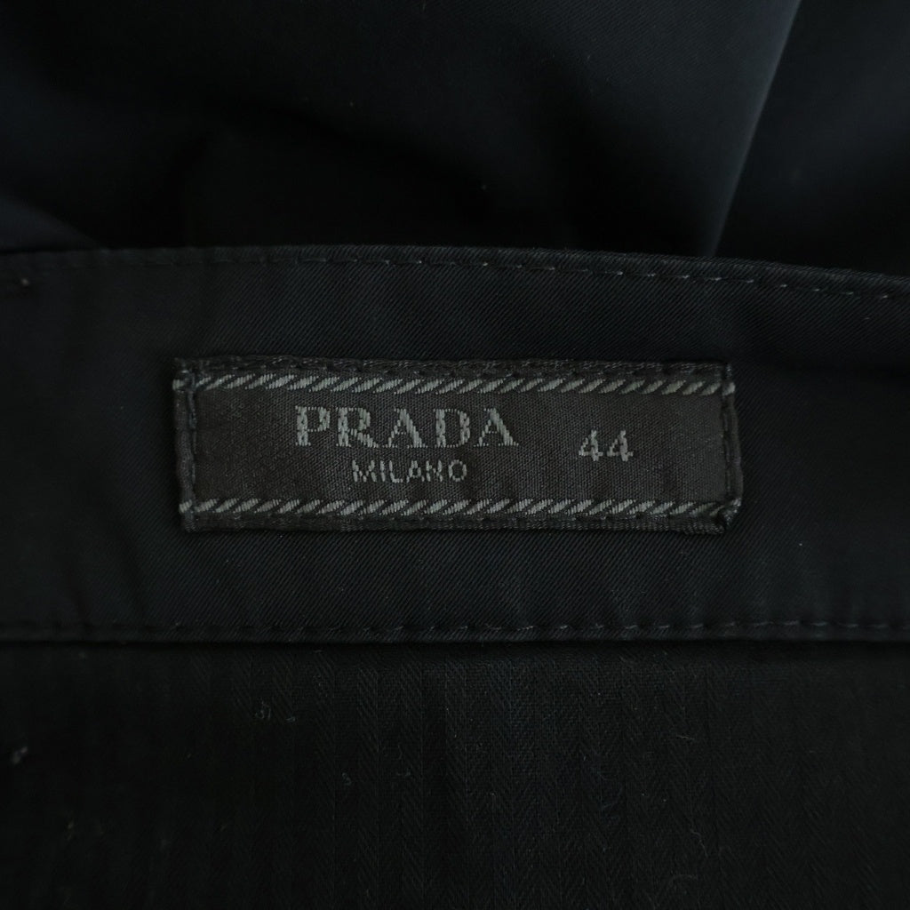 PRADA(プラダ) 18SS 裾ラバーロゴ スラックス ブラック SPG46