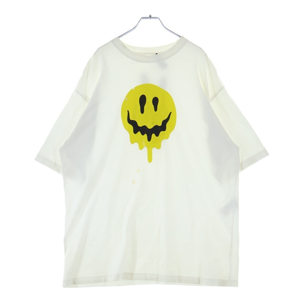 BALENCIAGA(バレンシアガ) 20SS SMILEY T-SHIRT スマイリー フロントプリントクルーネック半袖Tシャツカットソー ホワイト 641675 TKVA1