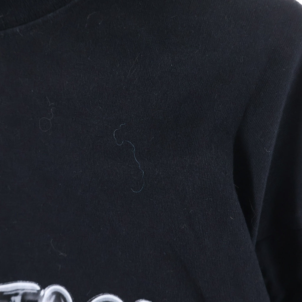 BALENCIAGA(バレンシアガ) 21SS フロントグラフィックロゴ オーバーサイズ レイヤードプルオーバーパーカー フーディ ブラック 681029