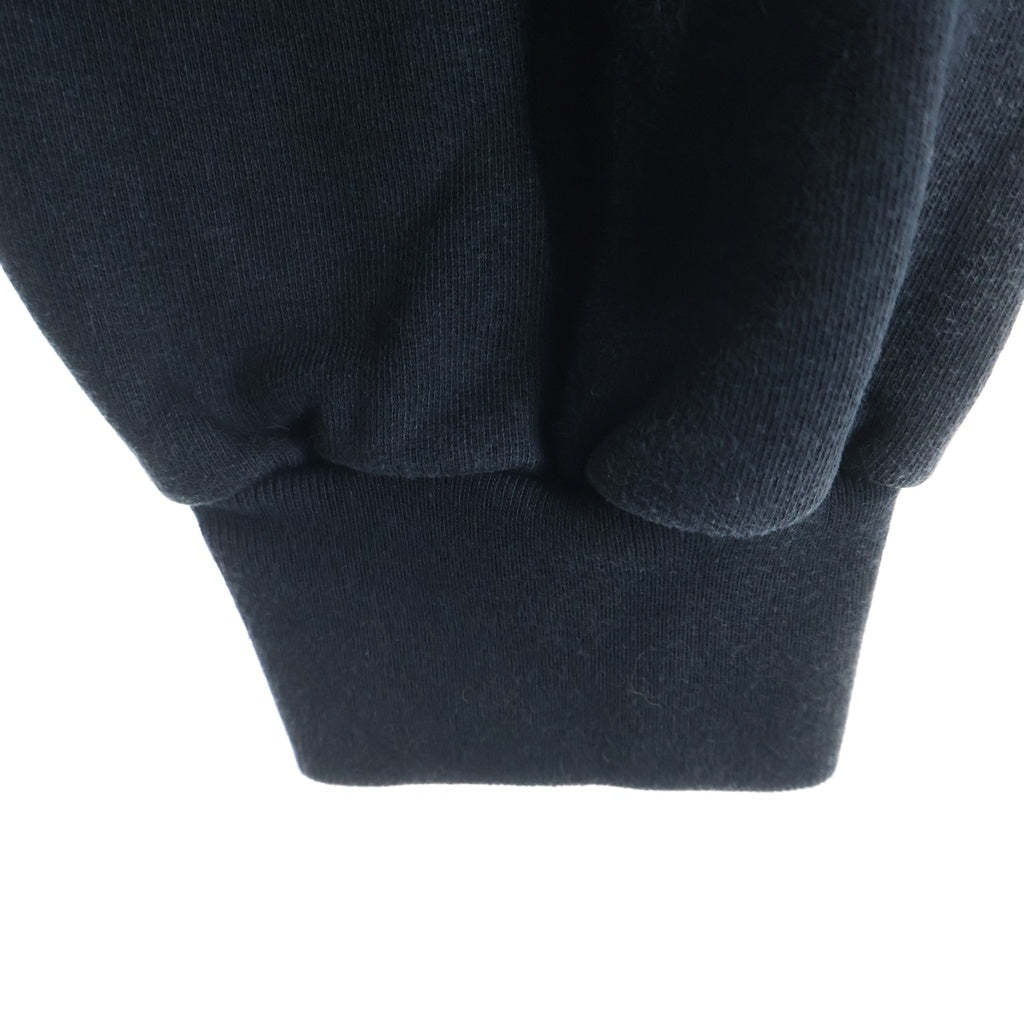 BALENCIAGA(バレンシアガ) 21SS フロントグラフィックロゴ オーバーサイズ レイヤードプルオーバーパーカー フーディ ブラック 681029