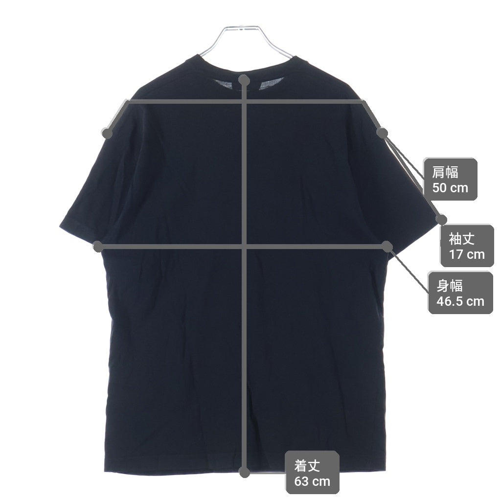 BALENCIAGA(バレンシアガ) 19SS フロントワンポイントロゴプリント クルーネック半袖Tシャツカットソー ブラック 613969