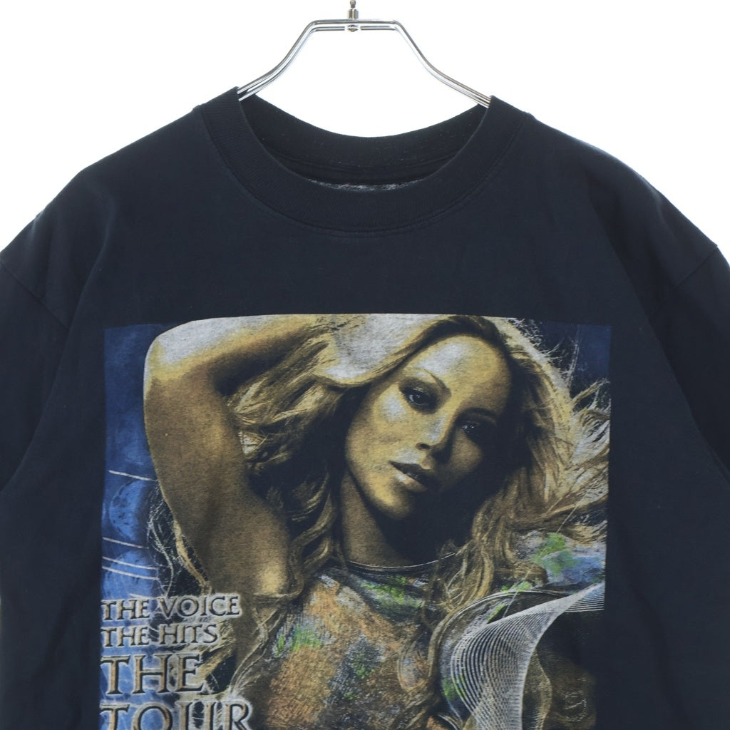VINTAGE(ヴィンテージ) 00S MARIAH CAREY THE VOICE HITS TOUR 06 マライアキャリー ザ ヴォイス ヒッツ ツアー 両面プリント クルーネック半袖Tシャツカットソー ブラック
