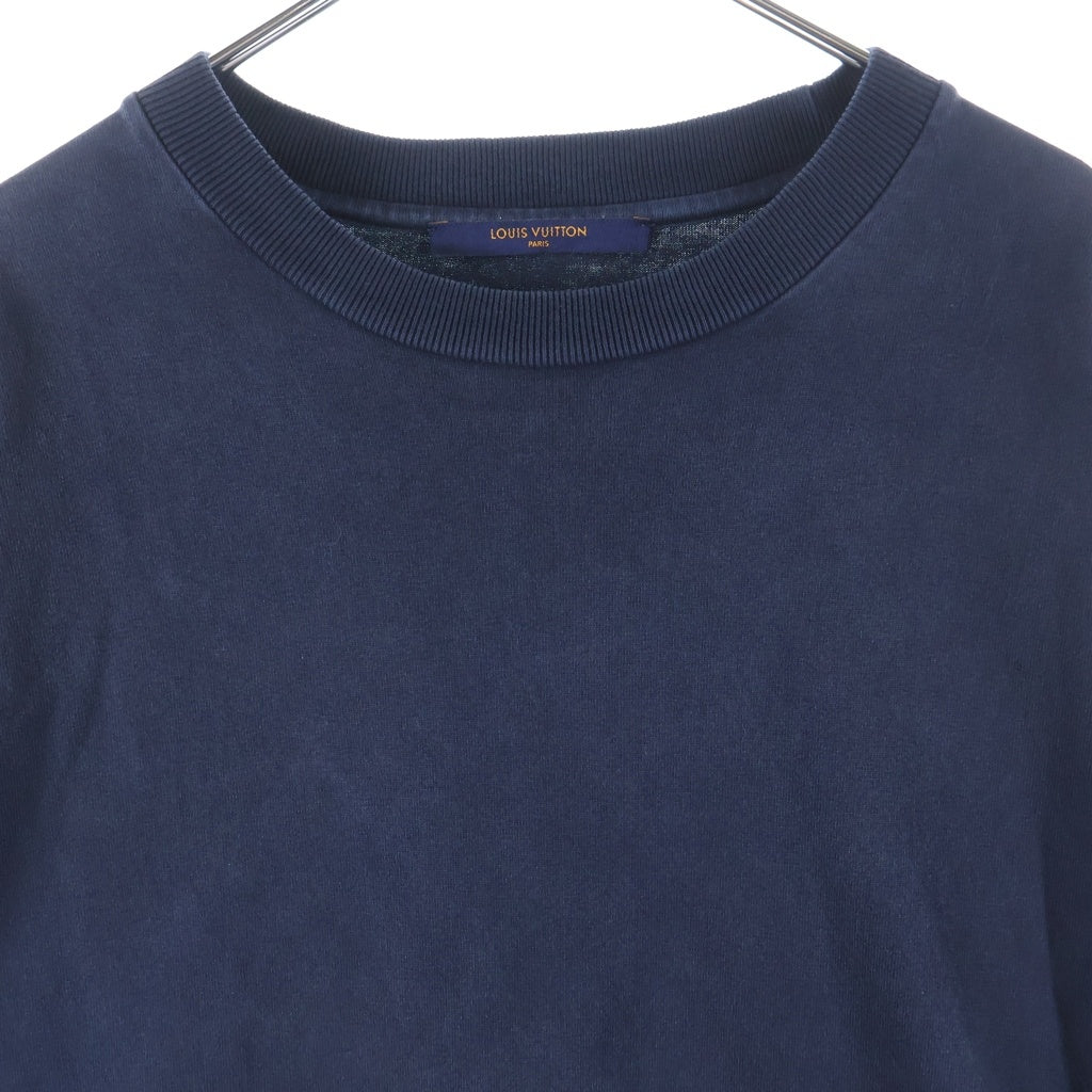 LOUIS VUITTON(ルイヴィトン) 21SS インサイドアウト バックネックタグ クルーネック長袖Tシャツカットソー ロンT ネイビーRM211Q JYN HIY46W RM211Q