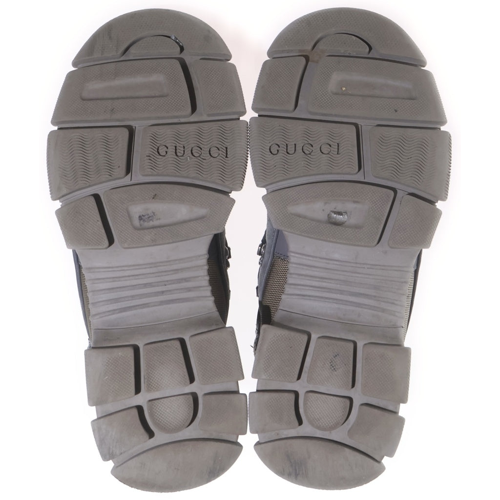 GUCCI(グッチ) フラッシュトレックGGキャバス ハイカットスニーカー トレッキングブーツ ブラウン 521679
