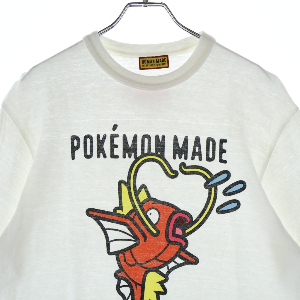 HUMAN MADE(ヒューマンメイド) ×Pokemon ポケモン コイキング クルーネック半袖Tシャツカットソー ホワイト H10706