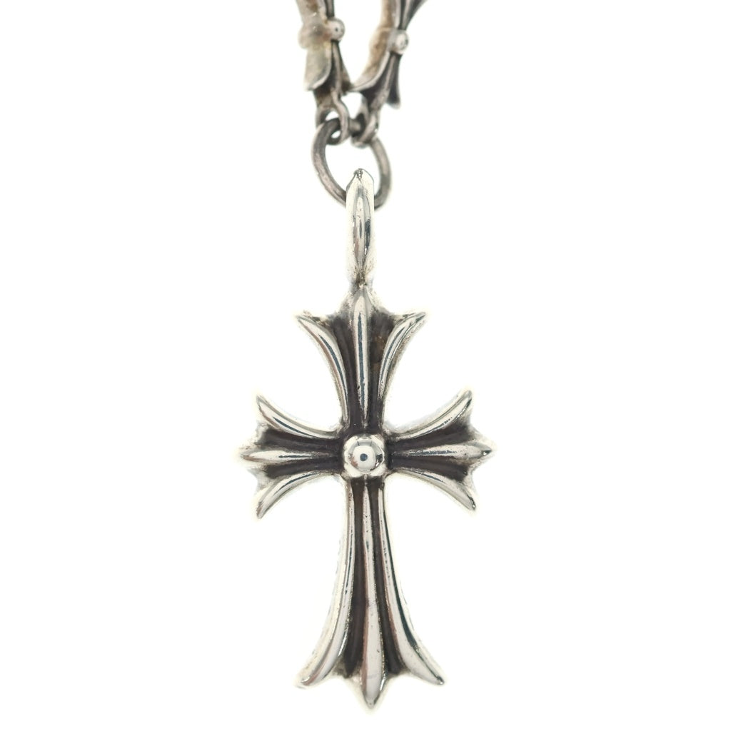 CHROME HEARTS(クロムハーツ) TNY CRSF P BLKDIA TINY E BAR タイニーファットクロス ブラックダイヤ タイニーEバー ネックレス シルバー 20inch