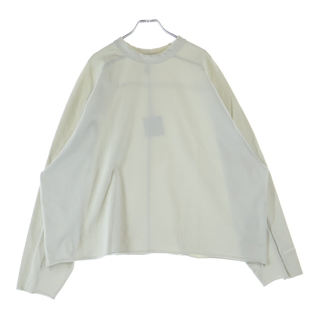 entire studios(エンタイア スタジオ) HEAVY LS TEE ヘビー コットンクルーネック長袖Tシャツカットソー ロンT アイボリー ES2486RIM