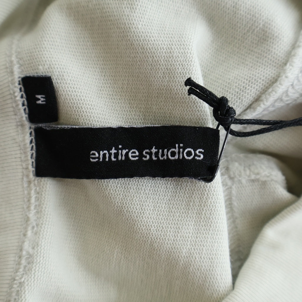entire studios(エンタイア スタジオ) HEAVY LS TEE ヘビー コットンクルーネック長袖Tシャツカットソー ロンT アイボリー ES2486RIM