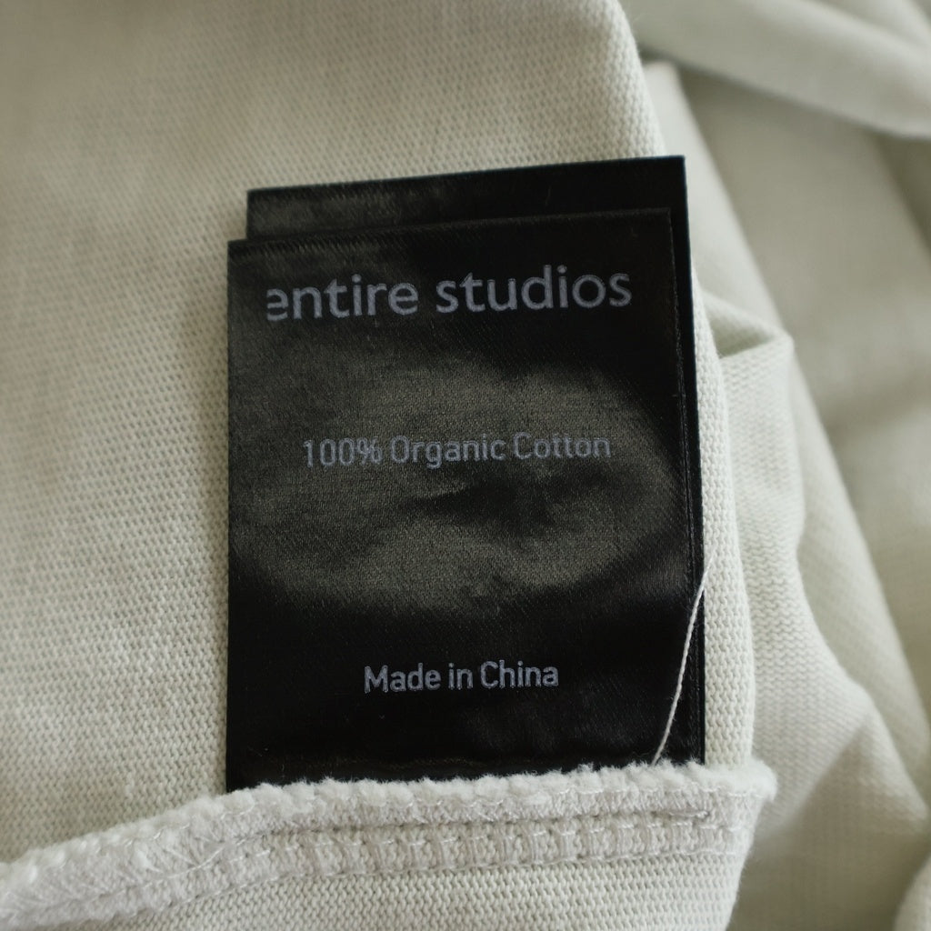 entire studios(エンタイア スタジオ) HEAVY LS TEE ヘビー コットンクルーネック長袖Tシャツカットソー ロンT アイボリー ES2486RIM
