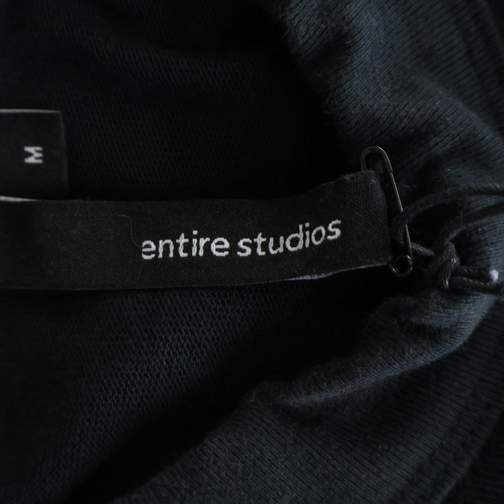 entire studios(エンタイア スタジオ) HEAVY LS TEE ヘビー コットンクルーネック長袖Tシャツカットソー ロンT ブラック ES2486SOM