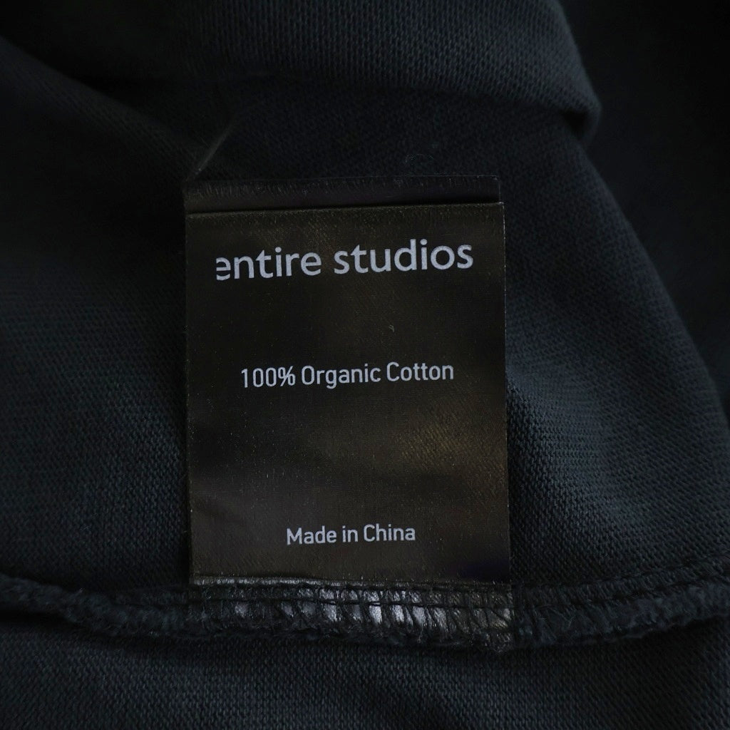 entire studios(エンタイア スタジオ) HEAVY LS TEE ヘビー コットンクルーネック長袖Tシャツカットソー ロンT ブラック ES2486SOM
