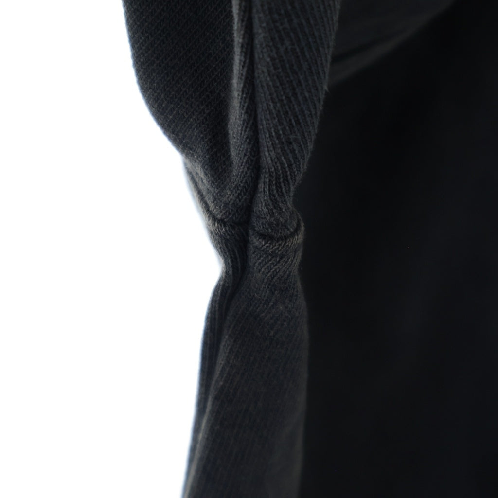 entire studios(エンタイア スタジオ) HEAVY LS TEE ウォッシュド加工 ヘビー コットンクルーネック長袖Tシャツカットソー ロンT ダークグレー ES2486WBS