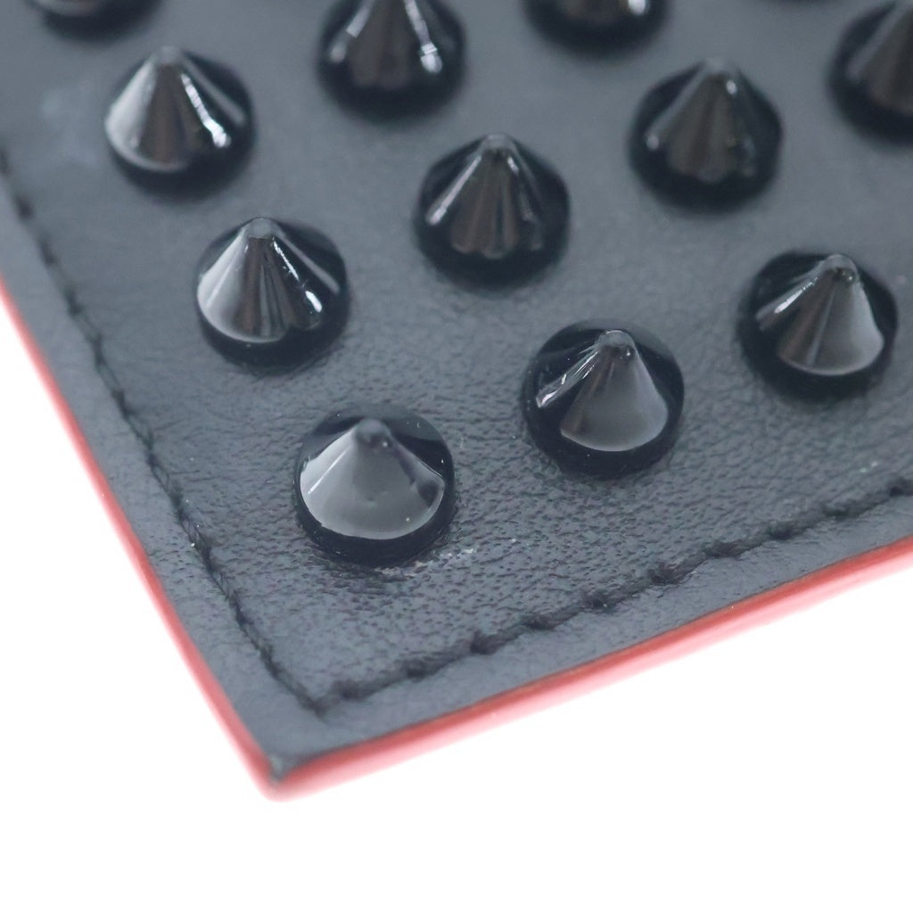 CHRISTIAN LOUBOUTIN(クリスチャンルブタン) KIOS Card Holder スタッズカードホルダー ブラック