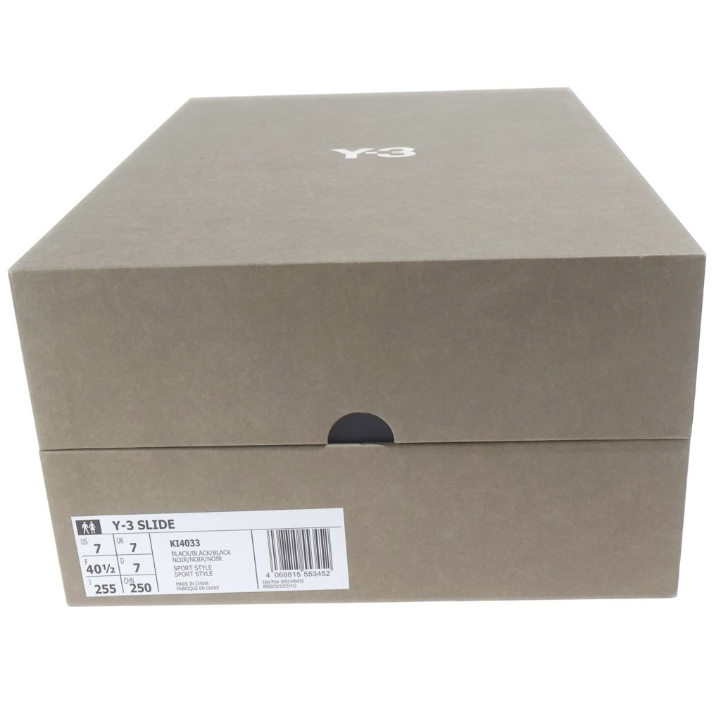 Y-3(ワイスリー) SLIDE Regular Fit Leather sandal スライド レギュラーフィットレザーサンダル ブラック KI4033