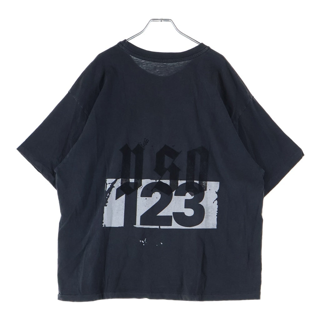 RIVINGTON roi Rebis(リヴィントンロイレビス) 26SS MEMBERSHIP USO TEE MUSO-SS00 メンバーシップ フェード加工 両面プリント クルーネック半袖Tシャツカットソー グレー