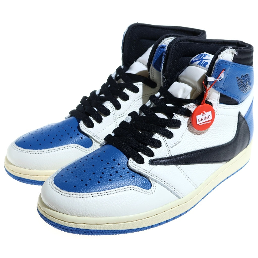 NIKE(ナイキ) ×Travis Scott ×fragment design Air Jordan 1 Retro High Military Blue エアジョーダン1 OG SP ハイカットスニーカー US10.5/28.5cm