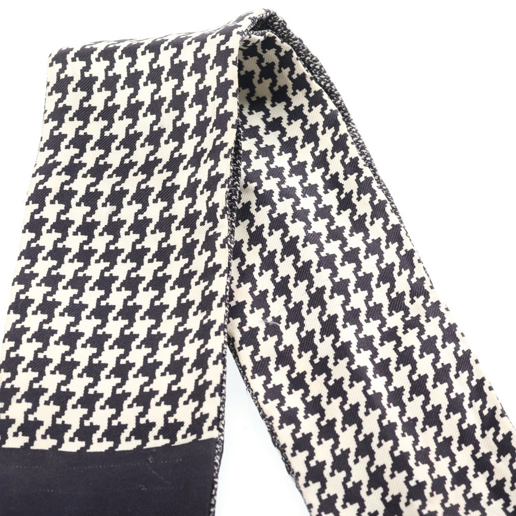 Christian Dior(クリスチャンディオール) 30 Montaigne ミッツァ 千鳥柄 スカーフ ツイリー ネイビー レディース