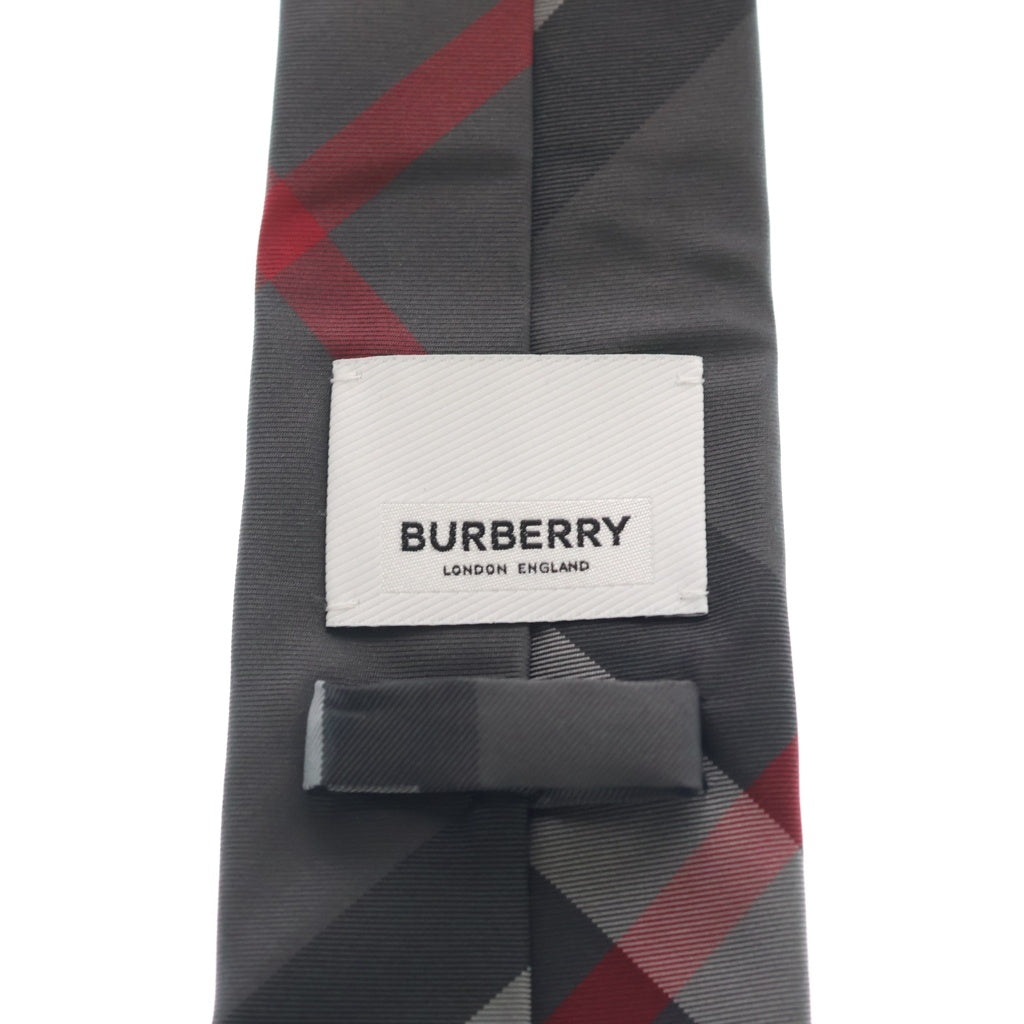 BURBERRY(バーバリー) ノバチェック シルクネクタイ ブラック/グレー