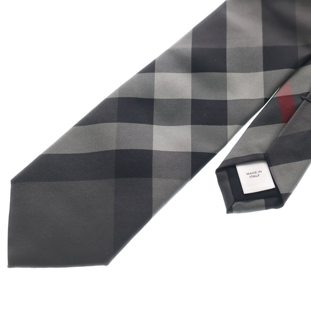 BURBERRY(バーバリー) ノバチェック シルクネクタイ ブラック/グレー