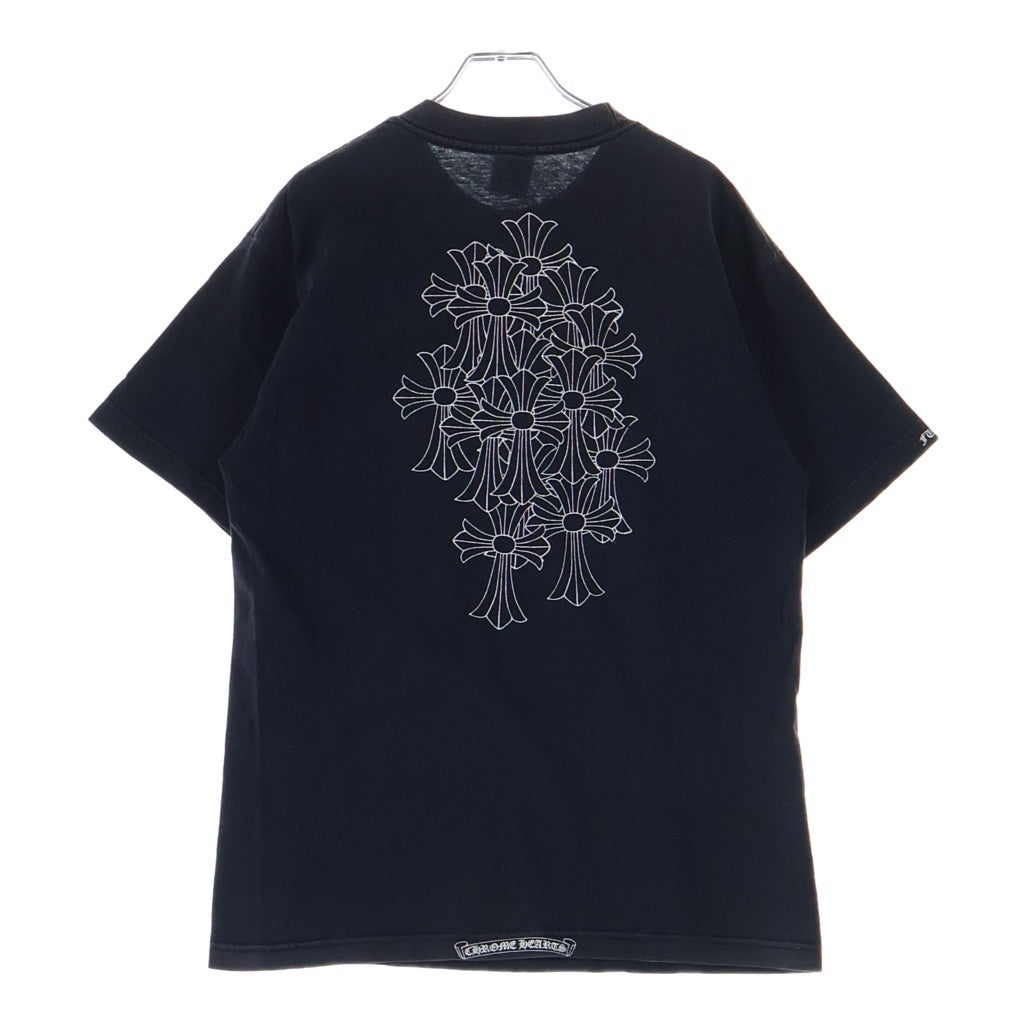 CHROME HEARTS(クロムハーツ) OLD オールド バックセメタリークロスプリント 半袖クルーネックTシャツカットソー ブラック