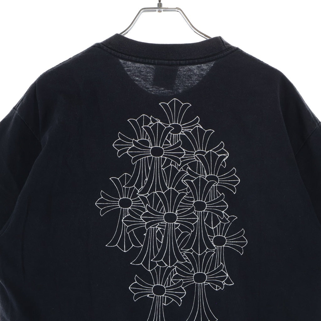 CHROME HEARTS(クロムハーツ) OLD オールド バックセメタリークロスプリント 半袖クルーネックTシャツカットソー ブラック