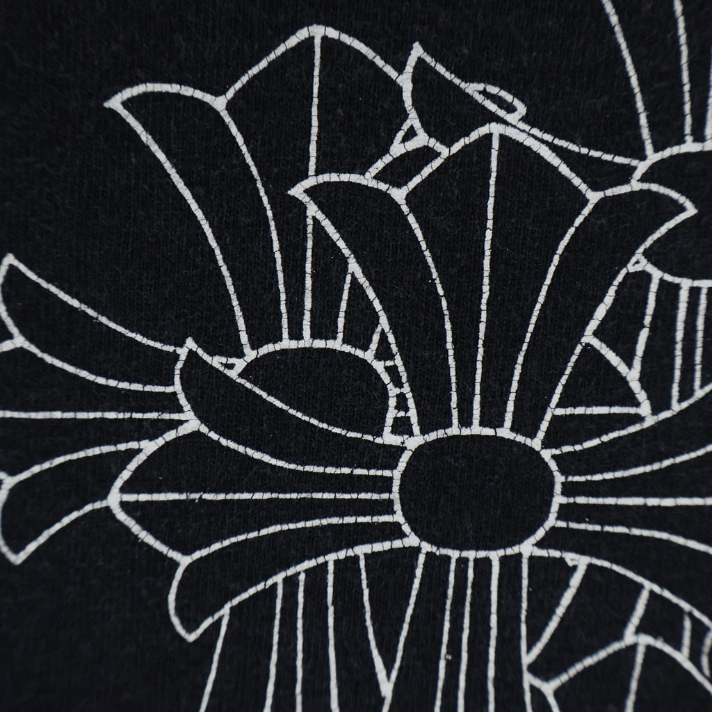 CHROME HEARTS(クロムハーツ) OLD オールド バックセメタリークロスプリント 半袖クルーネックTシャツカットソー ブラック