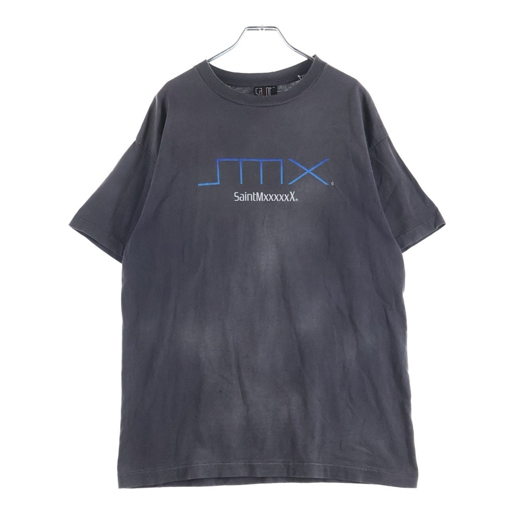SAINT MICHAEL(セントマイケル) SS TEE SM6 BLACK クルーネック ヴィンテージ加工 Tシャツ ブラック SM-YS8-0000-003