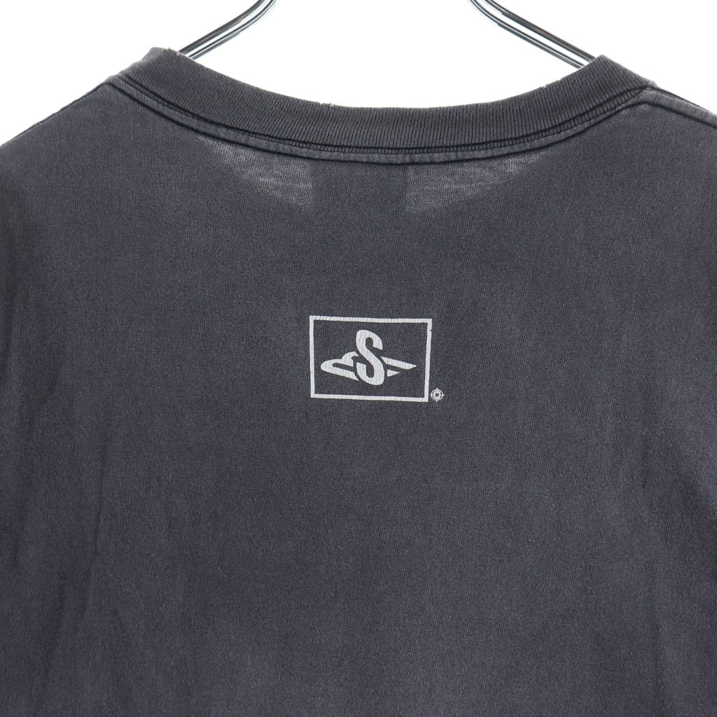 SAINT MICHAEL(セントマイケル) SS TEE SM6 BLACK クルーネック ヴィンテージ加工 Tシャツ ブラック SM-YS8-0000-003