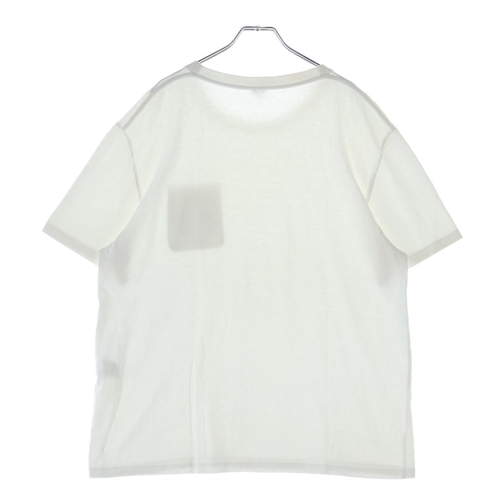 LOEWE(ロエベ) Relaxed Fit リラックスフィット 胸ポケットアナグラム刺繍 クルーネック半袖Tシャツカットソー ホワイト H526Y22XBC