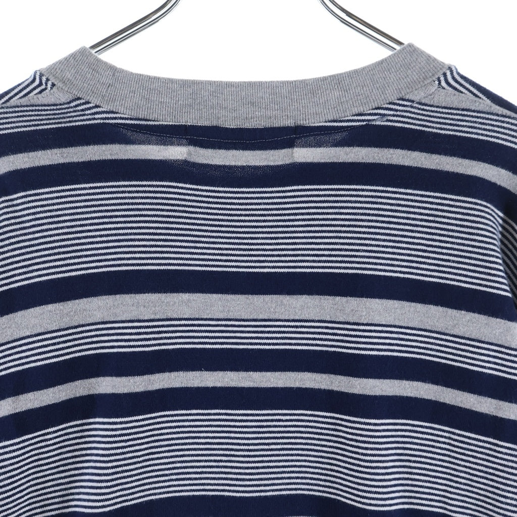 everyone(エブリワン) Border Long Sleeve T-Shirt ボーダー クルーネック長袖Tシャツカットソー グレー/ネイビー EV24-CS20