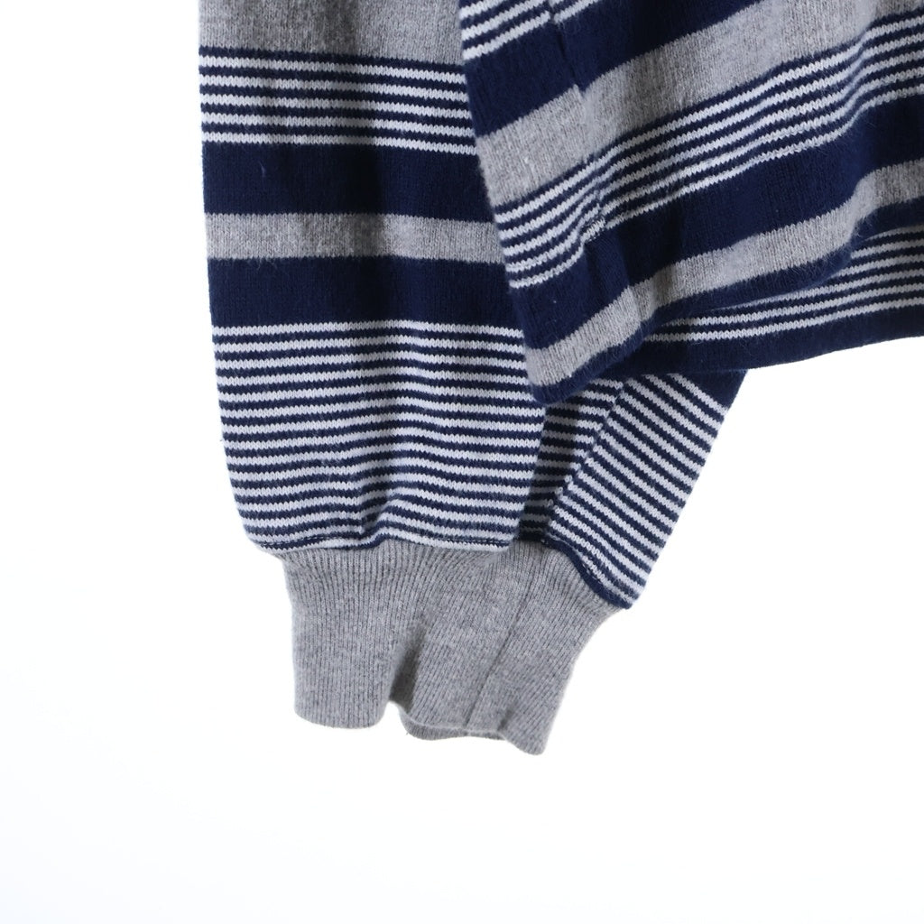 everyone(エブリワン) Border Long Sleeve T-Shirt ボーダー クルーネック長袖Tシャツカットソー グレー/ネイビー EV24-CS20