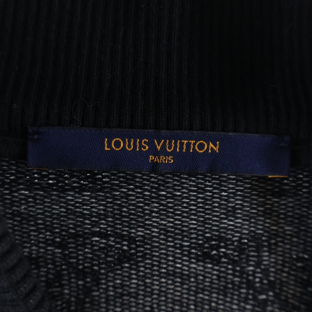 LOUIS VUITTON(ルイヴィトン) 21SS LVロゴ 総柄ジップアップニットジャケット ブラック RM211M ZMH HKY21W