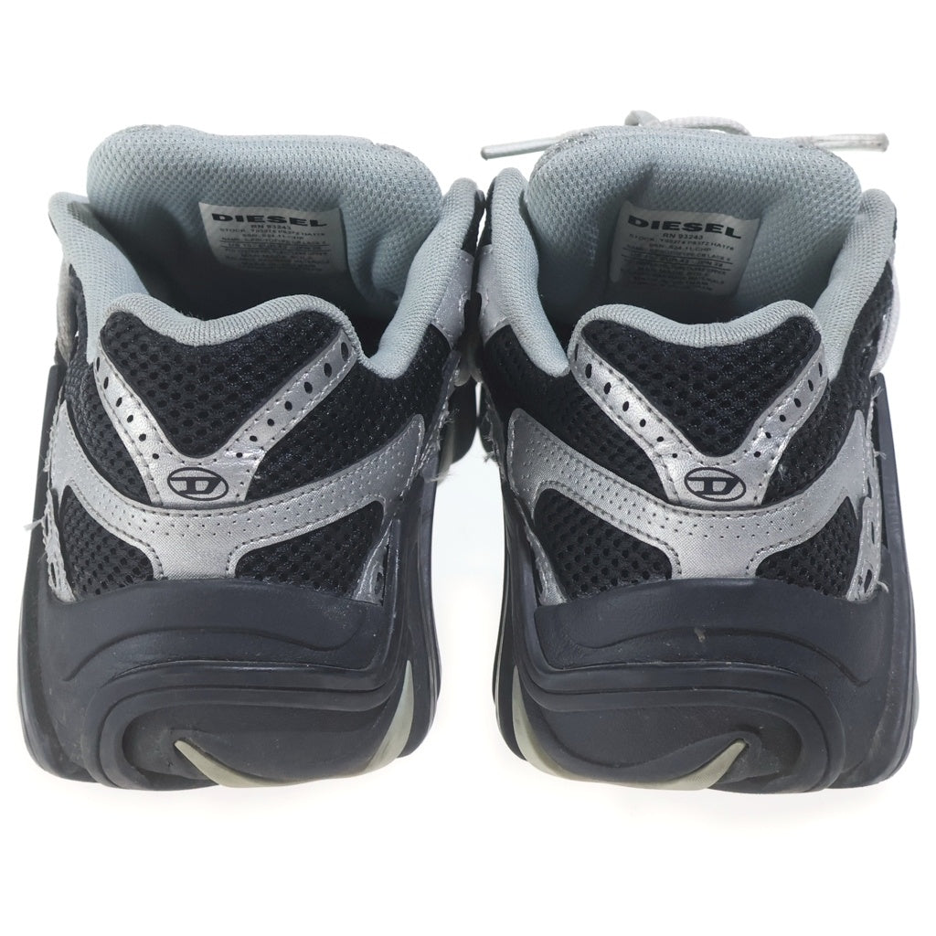 DIESEL(ディーゼル) S-PROTOTYPE CR LACE X メッシュローカットスニーカー ブラック/シルバー Y03274