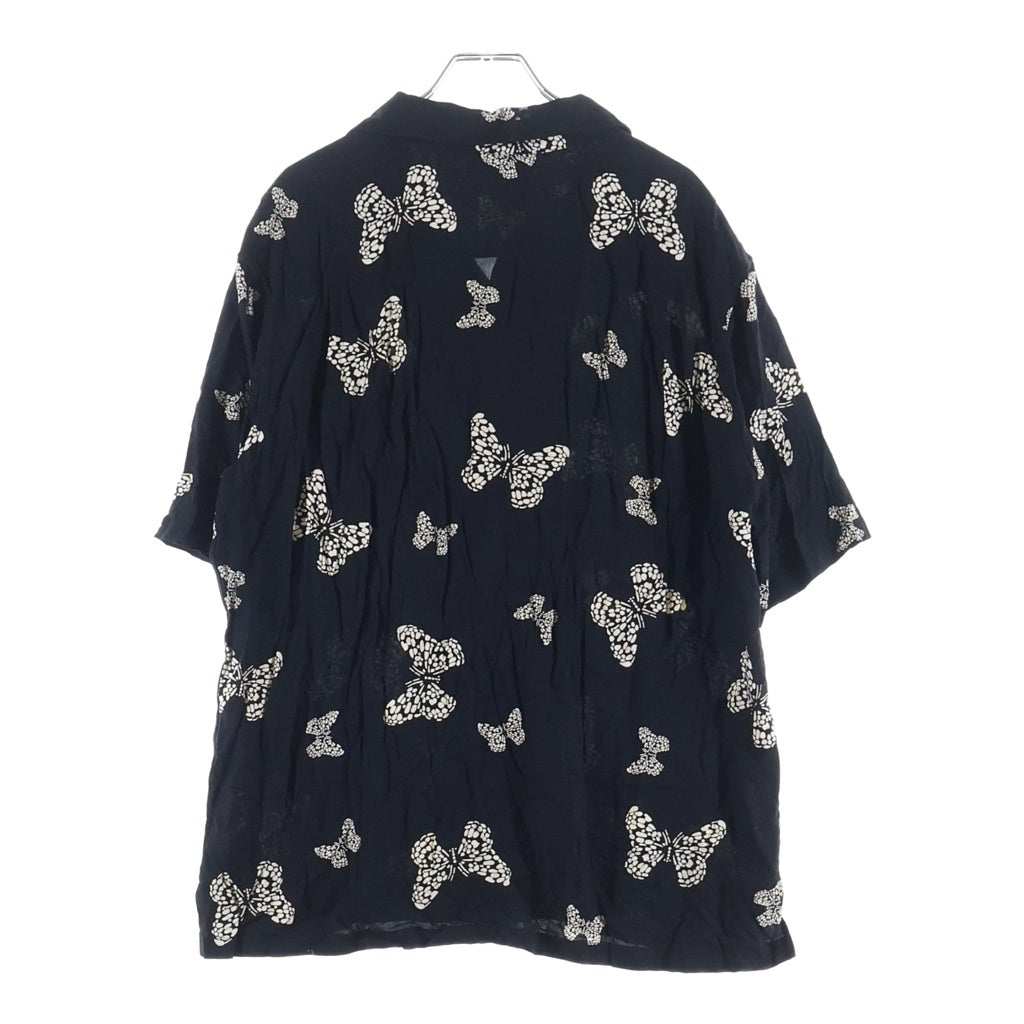 CELINE(セリーヌ) Butterfly Hawaiian Rayon バタフライ ハワイアン レーヨン半袖シャツ ブラック 2C946176W