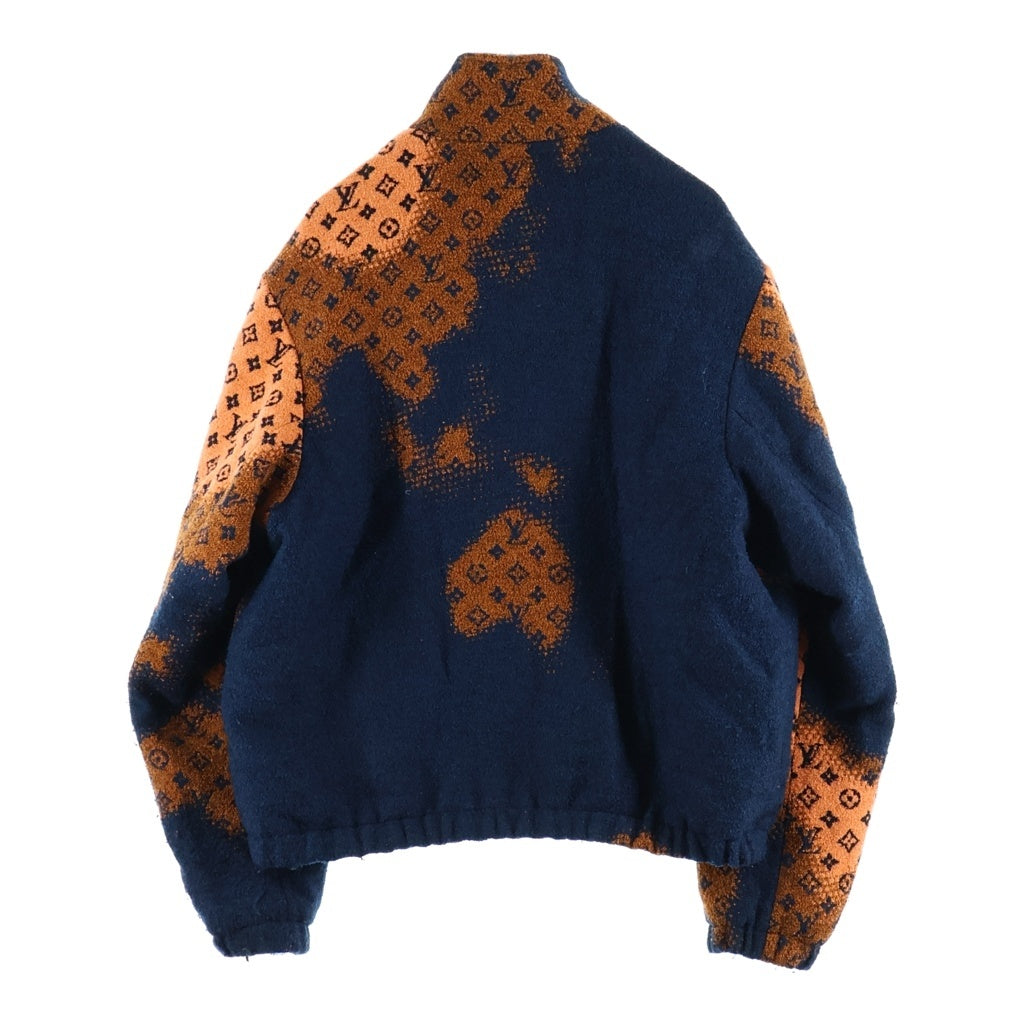 LOUIS VUITTON(ルイヴィトン) モノグラム ブークレット ジップアップブルゾン ネイビー/オレンジ RM241M-FWW-FQB07W