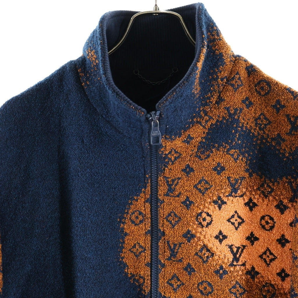 LOUIS VUITTON(ルイヴィトン) モノグラム ブークレット ジップアップブルゾン ネイビー/オレンジ RM241M-FWW-FQB07W