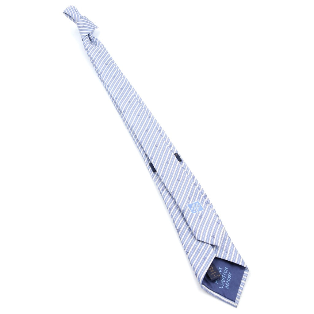 LOUIS VUITTON(ルイヴィトン) BLASON STRIPES TIE LVロゴ ストライプネクタイ ブルー