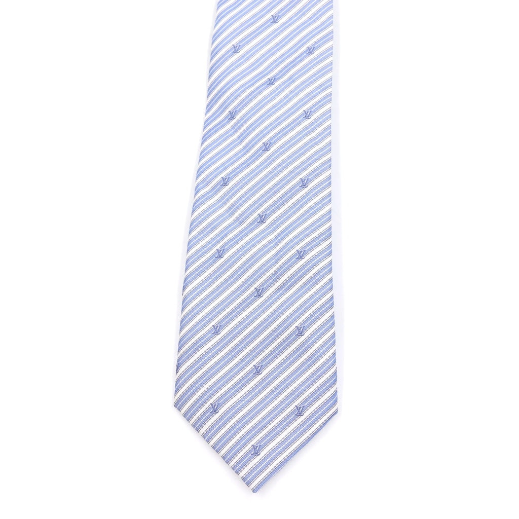 LOUIS VUITTON(ルイヴィトン) BLASON STRIPES TIE LVロゴ ストライプネクタイ ブルー