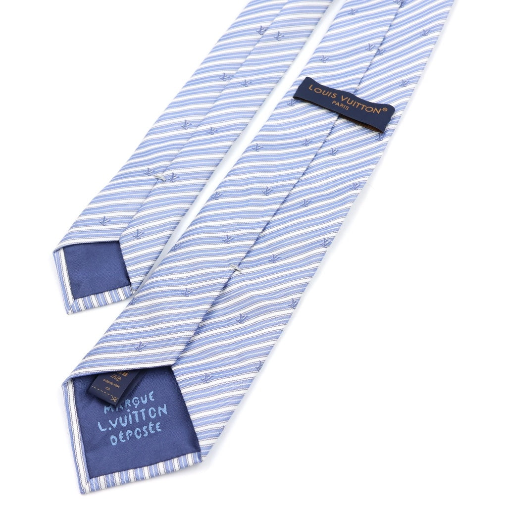 LOUIS VUITTON(ルイヴィトン) BLASON STRIPES TIE LVロゴ ストライプネクタイ ブルー