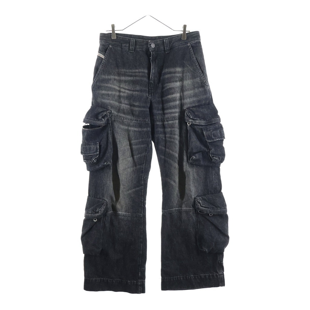DIESEL(ディーゼル) D-FISH-CARGO-S デニムカーゴパンツ ブラック A13088