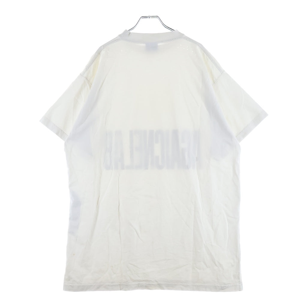 BALENCIAGA(バレンシアガ) ブランドロゴ バックプリント クルーネック 半袖Tシャツカットソー ホワイト 787349