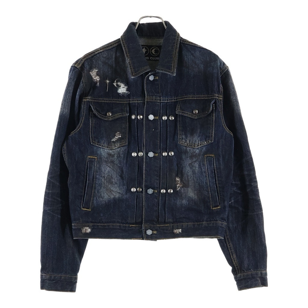 THUG CLUB(サグクラブ) BURN DOWN DENIM JACKET デニムジャケット インディゴ TC25JK0801