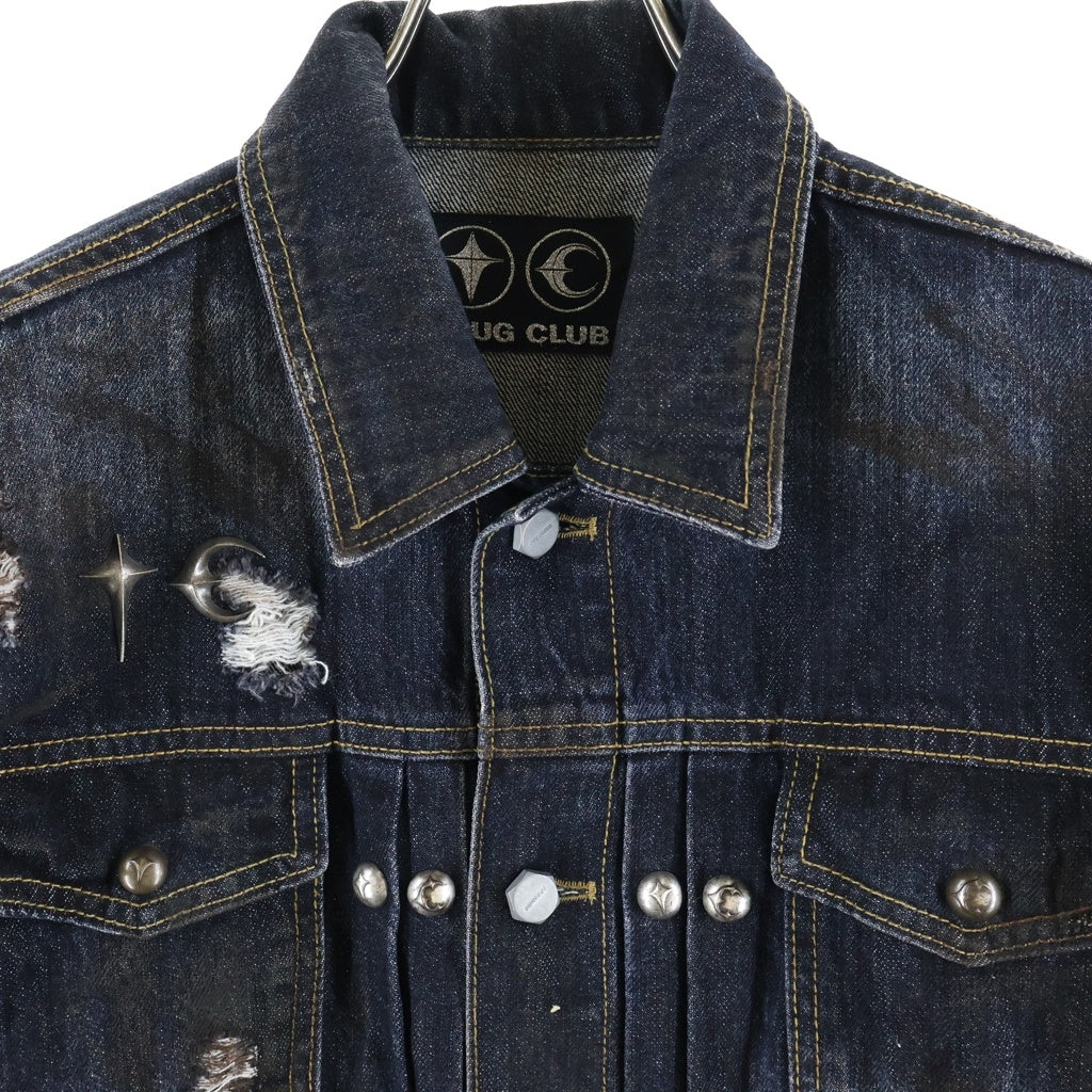 THUG CLUB(サグクラブ) BURN DOWN DENIM JACKET デニムジャケット インディゴ TC25JK0801