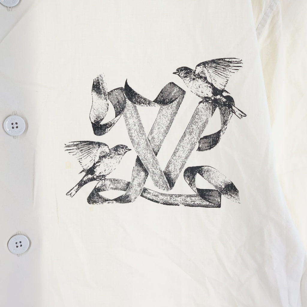 LOUIS VUITTON(ルイヴィトン) 23AW LV Bird S/S Shirt LVロゴ バードプリント 半袖シャツ ホワイト RM232 AVE HPS72W