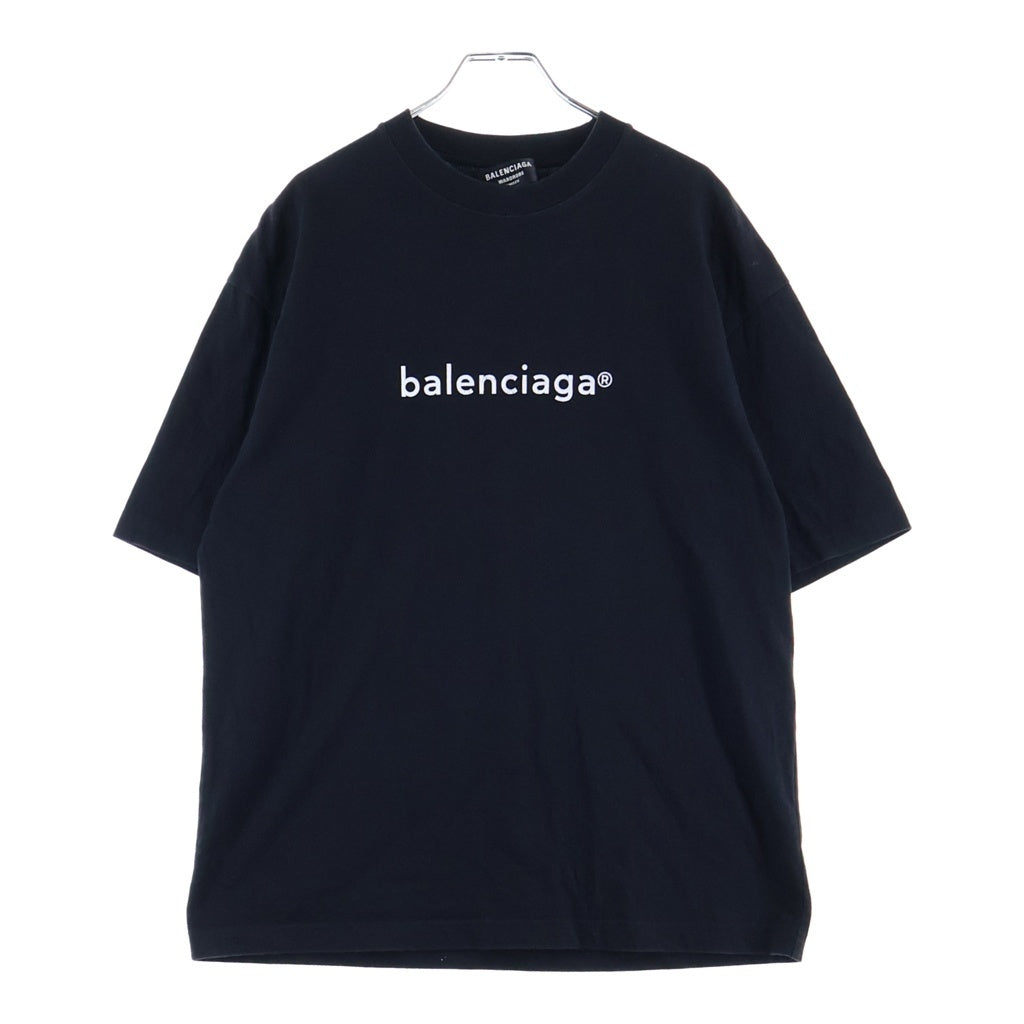 BALENCIAGA(バレンシアガ) 22AW ロゴ ダメージ加工 コットン クルーネック半袖Tシャツ カットソー 612966
